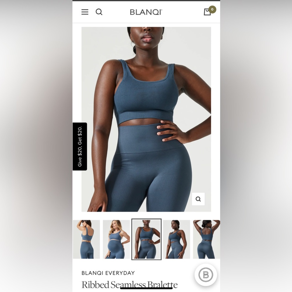 Blanqi Everyday Ribbed Bralette.